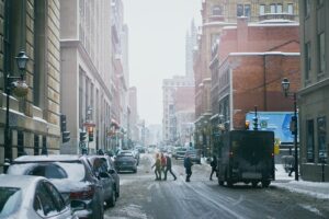 commercial property during winter